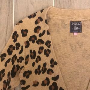 VS Pink Leopard Print Cardigan
